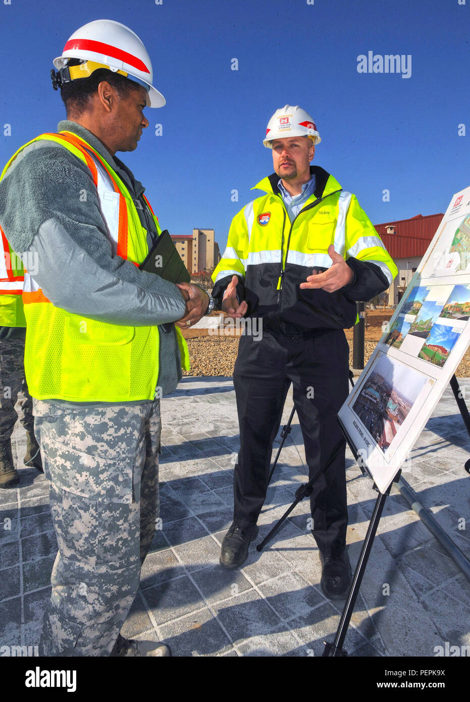 Usfk Command Engineer The USFK command chaplain reviews the nearly completed Chapel No. 1 at ...