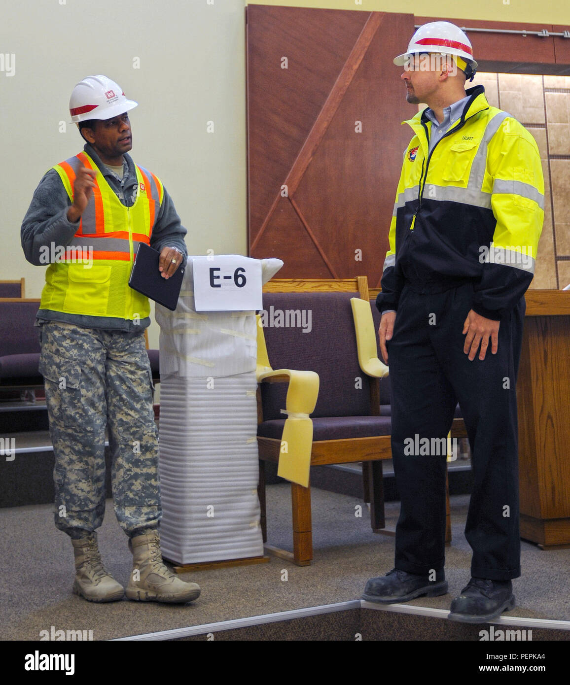 Usfk Command Engineer USFK command chaplain discusses the nearly completed Chapel No. 1 at ...