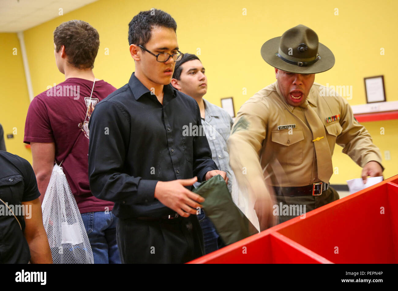 Sergeant Lewis A. Velasquez, drill instructor, Receiving Company