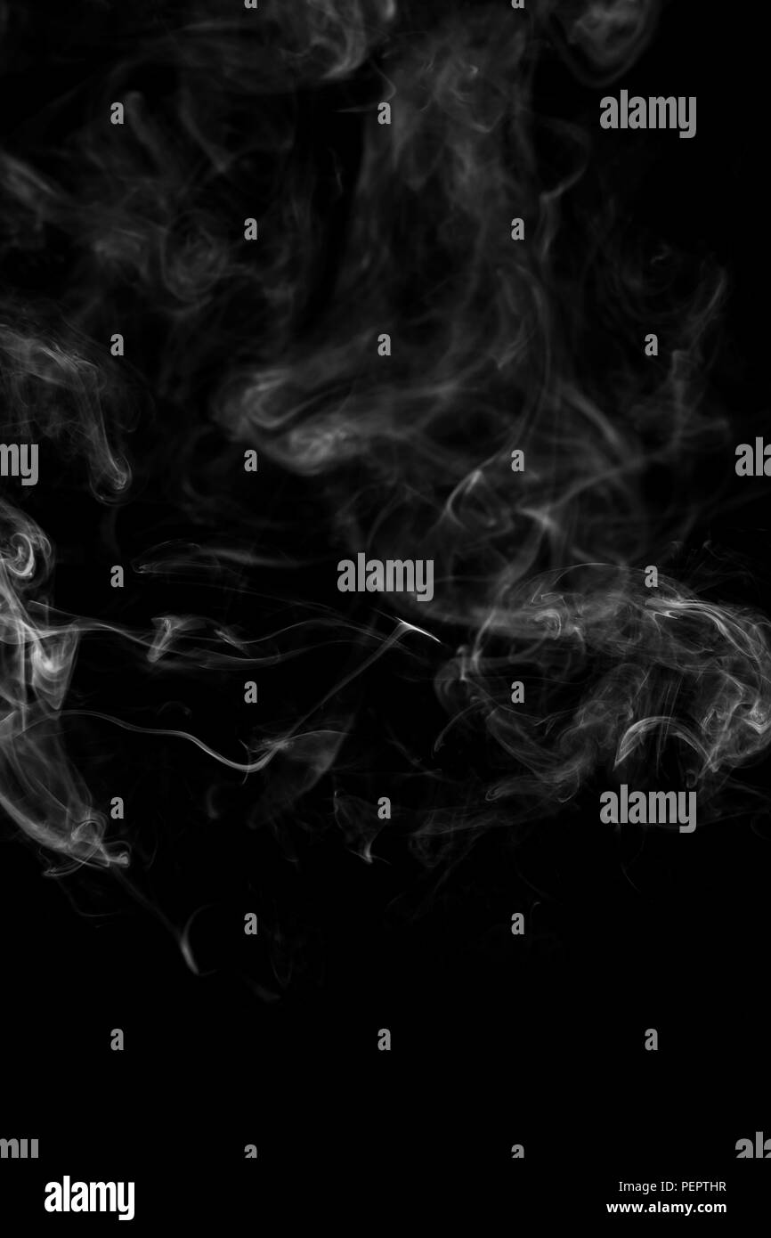 White cloud isolated on black background,Textured smoke,brush effect ...