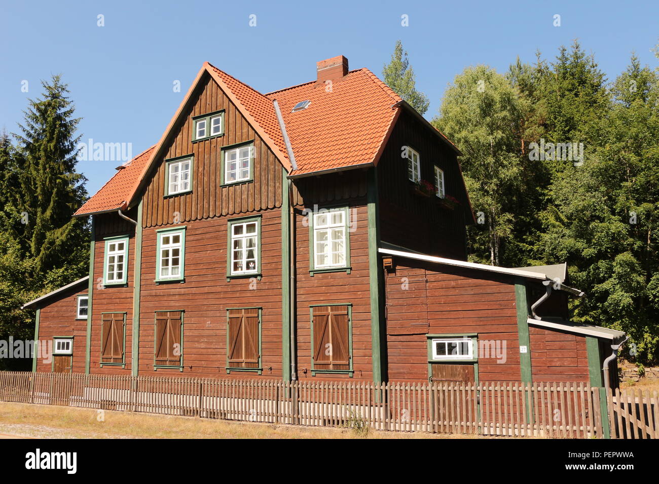 Historische Gebäude in Clausthal-Zellerfeld Stock Photo