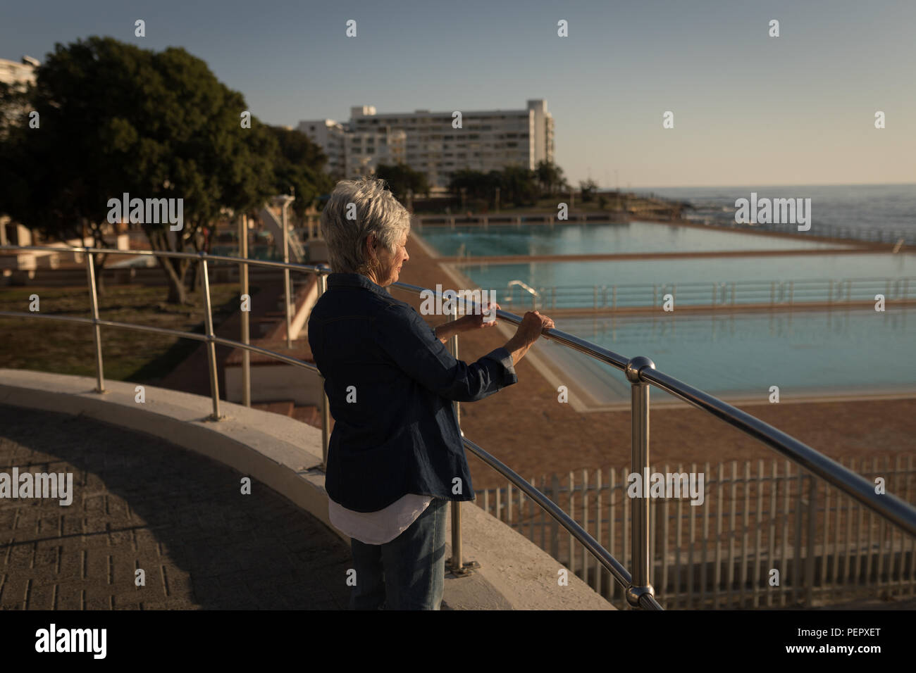 Elderly woman swimming hi-res stock photography and images - Alamy