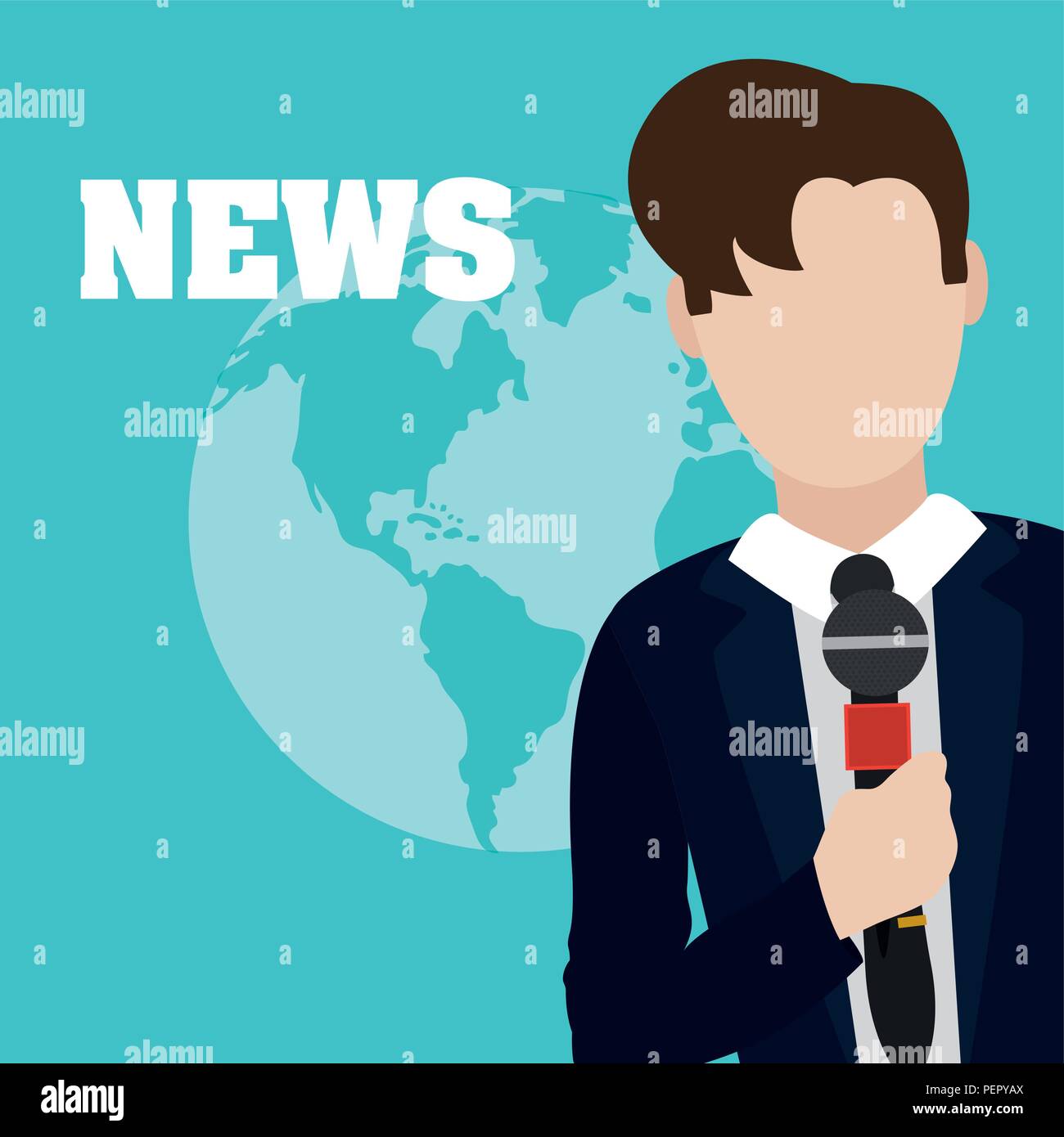 Male Journalist Reporter Stock Vector Image And Art Alamy