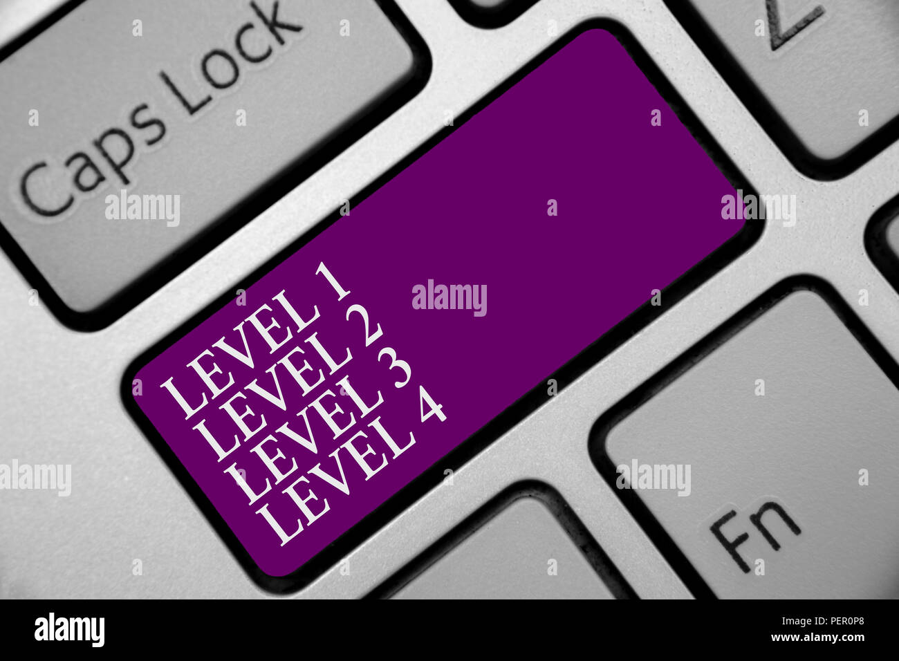 Word writing text Level 1 Level 2 Level 3 Level 4. Business concept for ...