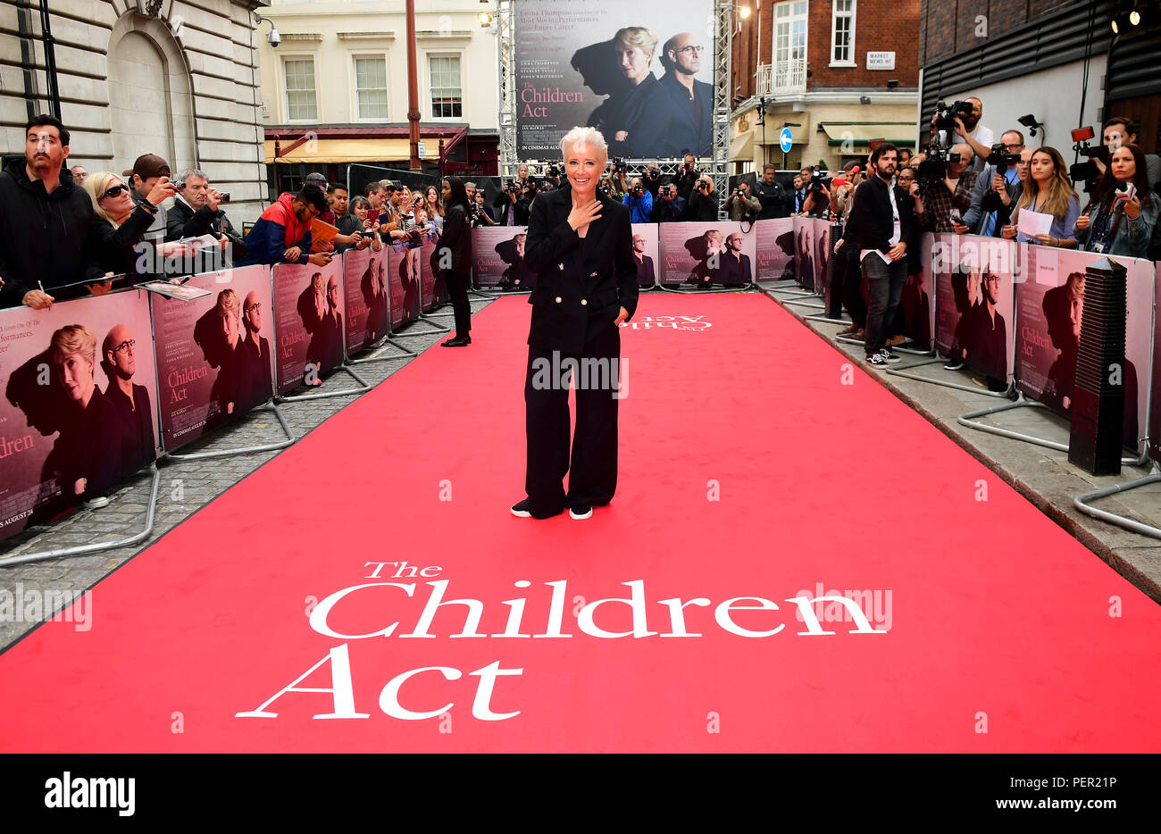 Emma Thompson attending the Children Act Premiere, London Stock Photo