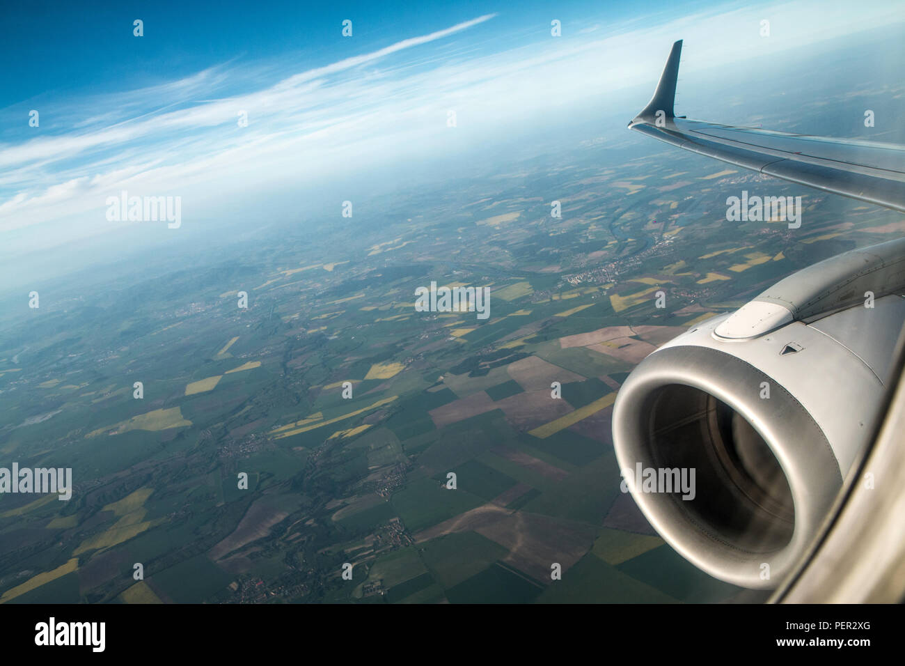 View ground from airplane window hi-res stock photography and images - Alamy