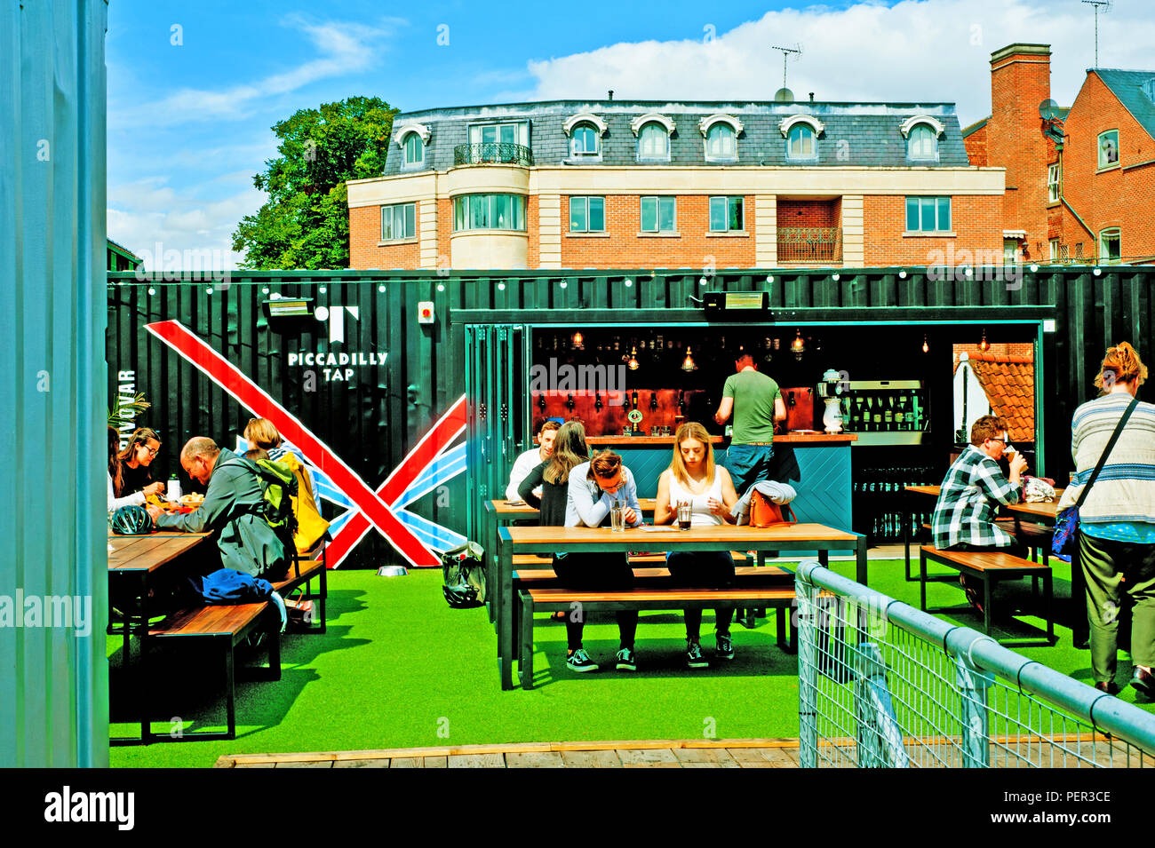 Piccadilly Tap Bar at Sparks containers , Piccadilly, York, England