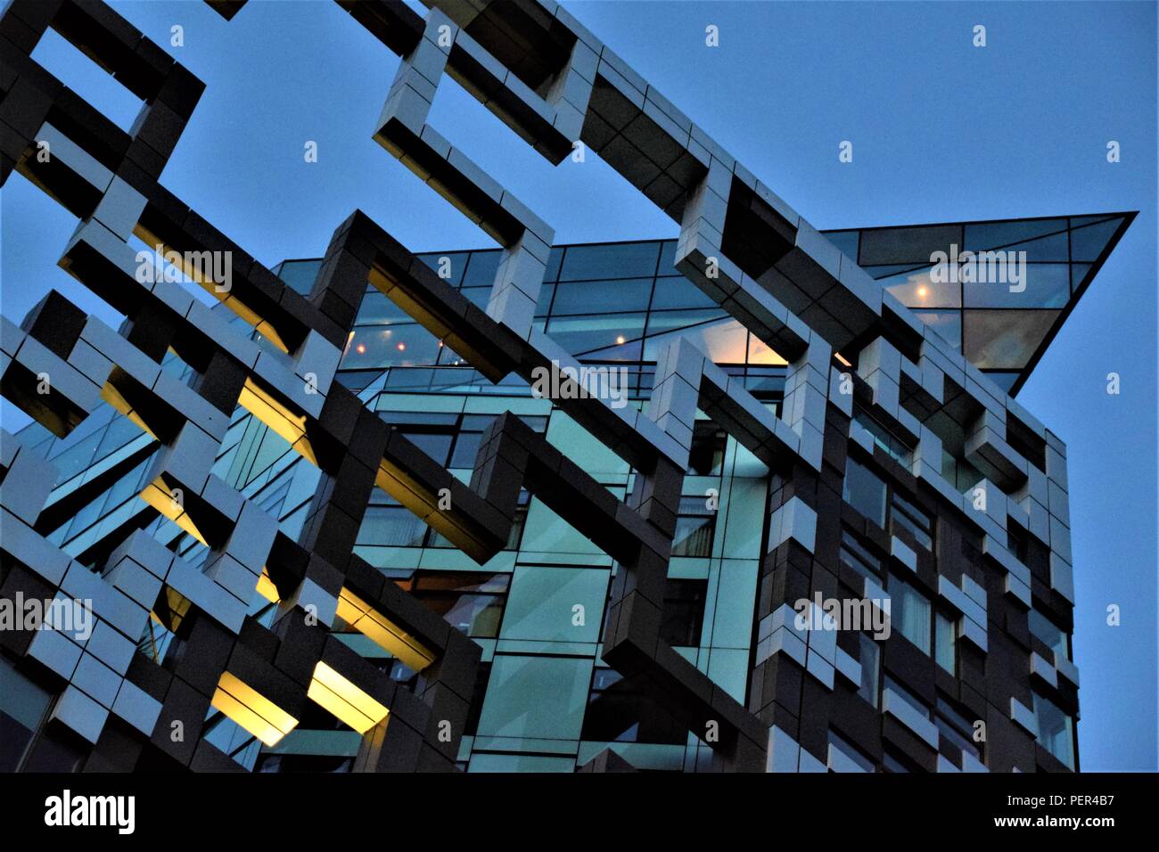 The Cube Birmingham England 2018 architectural photography Stock Photo