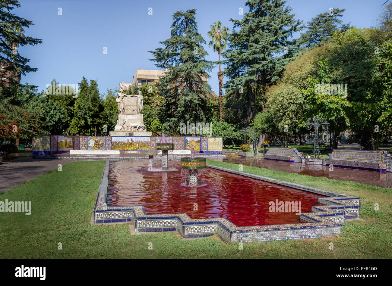 Plaza Espana Square Mendoza, Argentina Stock Photo Alamy