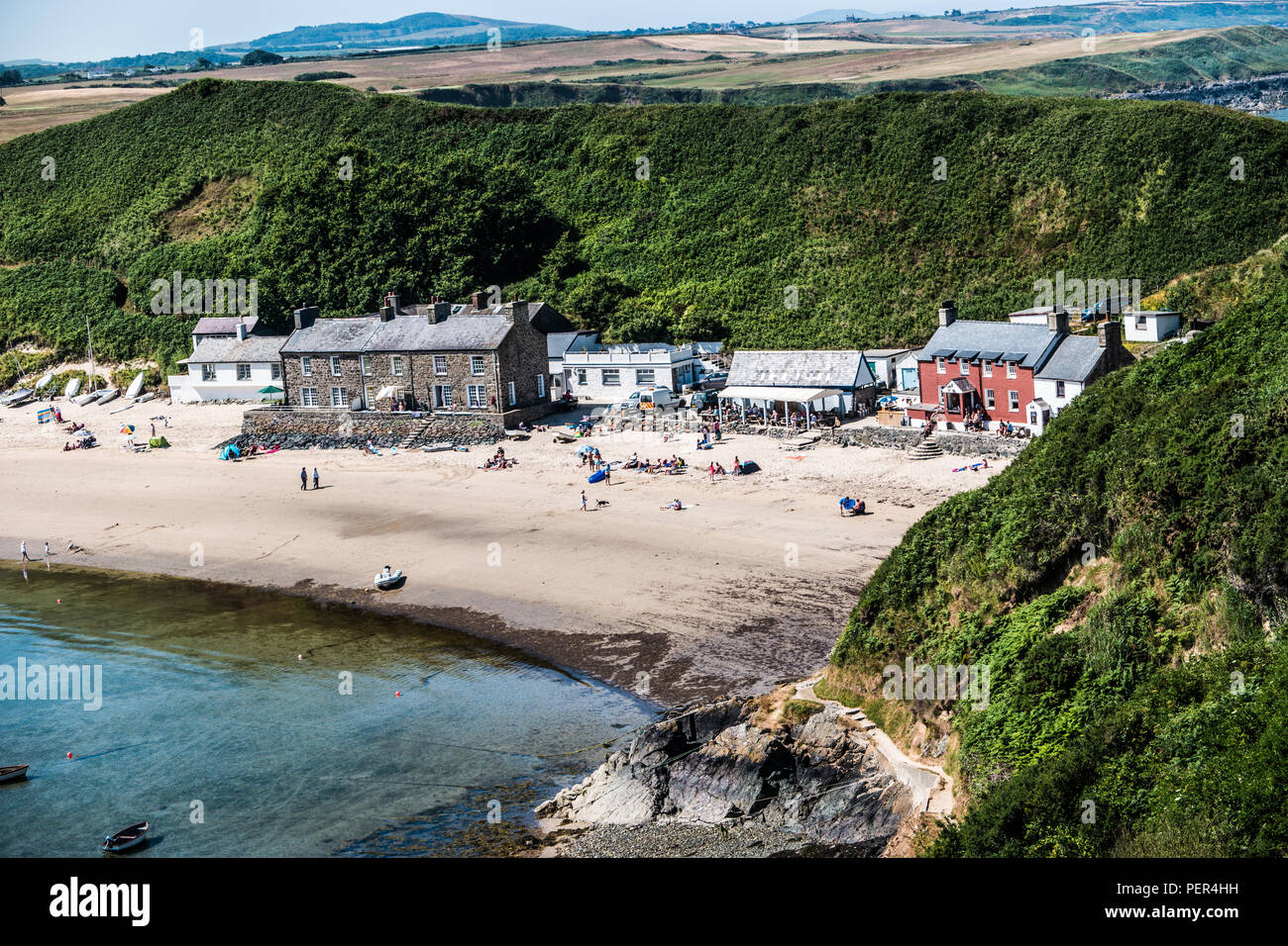 Port Nefyn and the beach Stock Photo