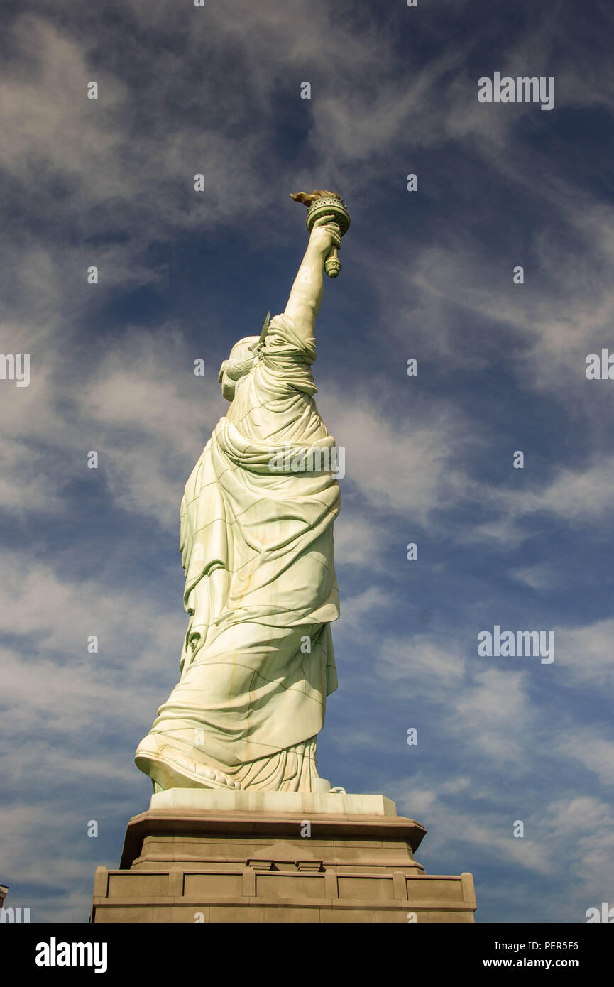 The Statue of Liberty with Las Vegas Aces jersey, New York-New York Hotel &  Casino, Las Vegas, Nevada, United States Stock Photo - Alamy