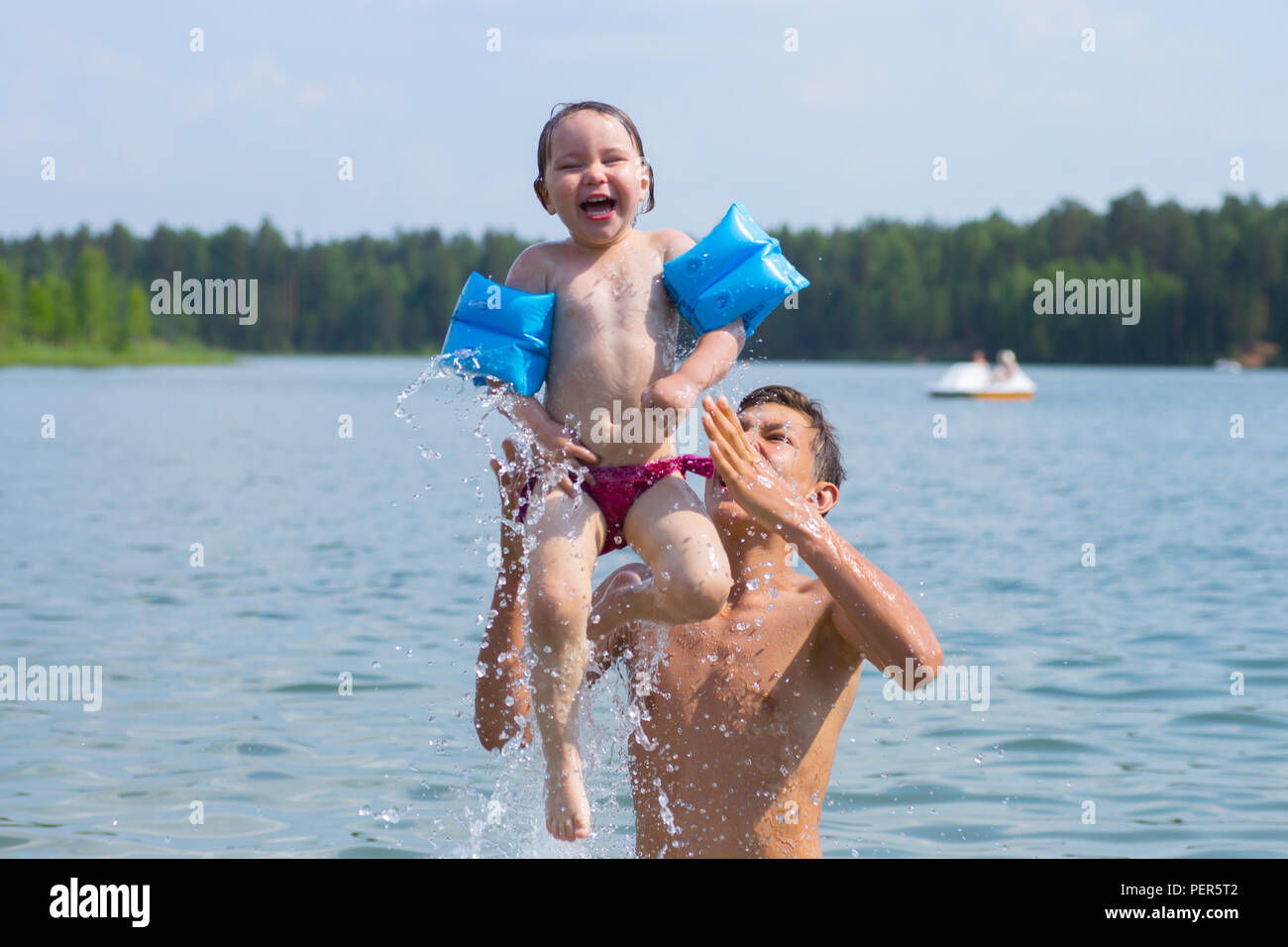 Brother and sister having fun hi-res stock photography and images - Alamy