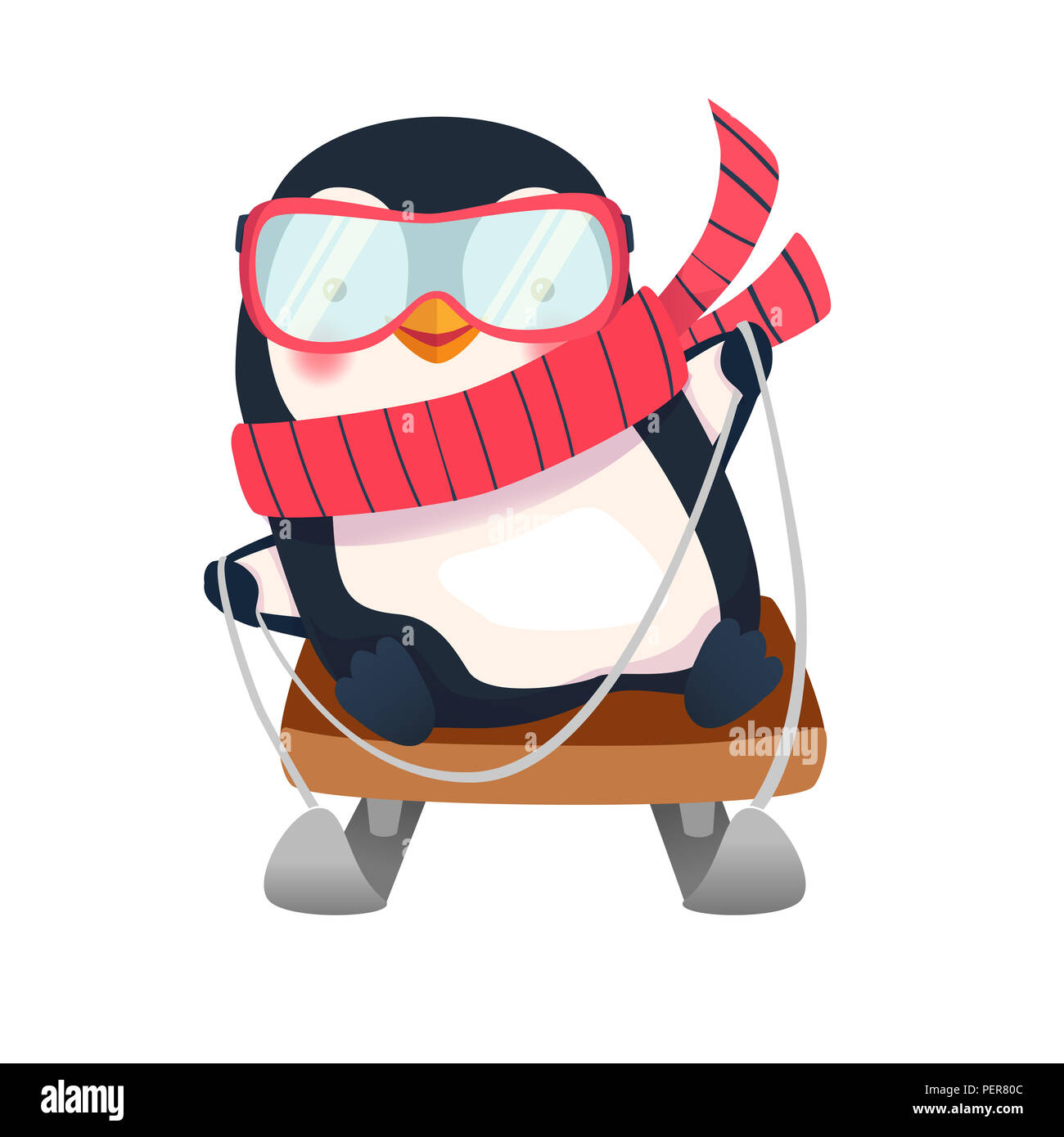 Penguin sledding hi-res stock photography and images - Alamy