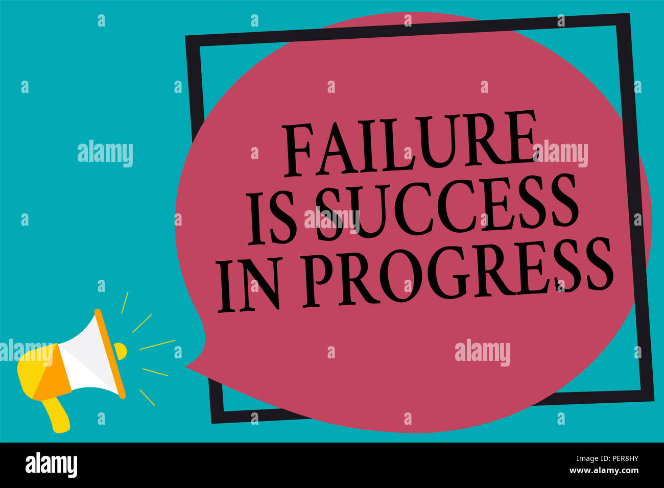 Handwriting Text Writing Failure Is Success In Progress Concept Meaning You Have To Make Mistakes For Improvement Megaphone Loudspeaker Screaming Tur Stock Photo Alamy