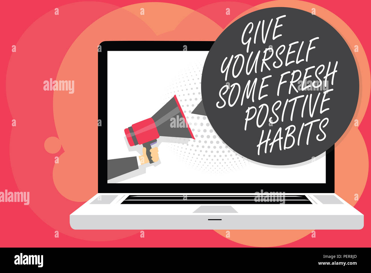 Positive Rouintes Word writing text Give Yourself Some Fresh Positive Habits. Business ...