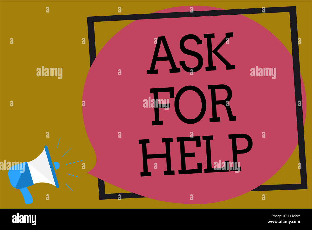 Text sign showing Ask For Help. Conceptual photo Request to support ...