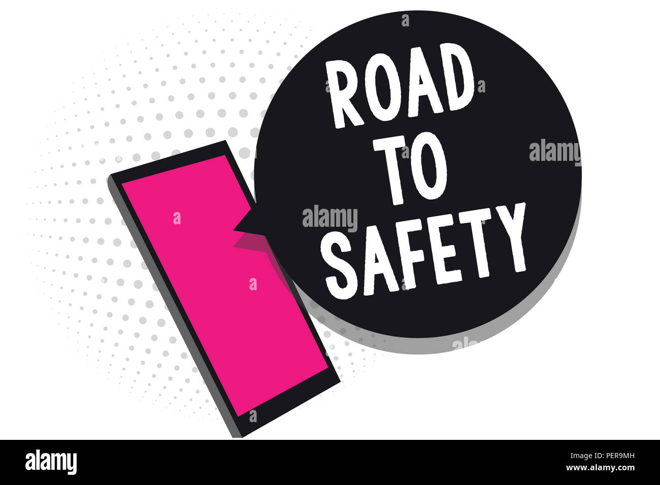 Text sign showing Road To Safety. Conceptual photo Secure travel