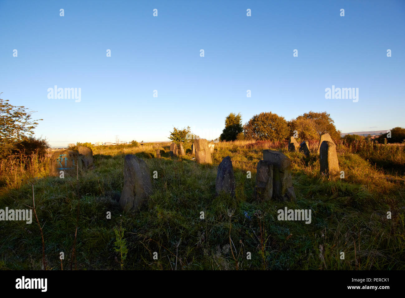 Glasgow stone circle sighthill park hires stock photography and images