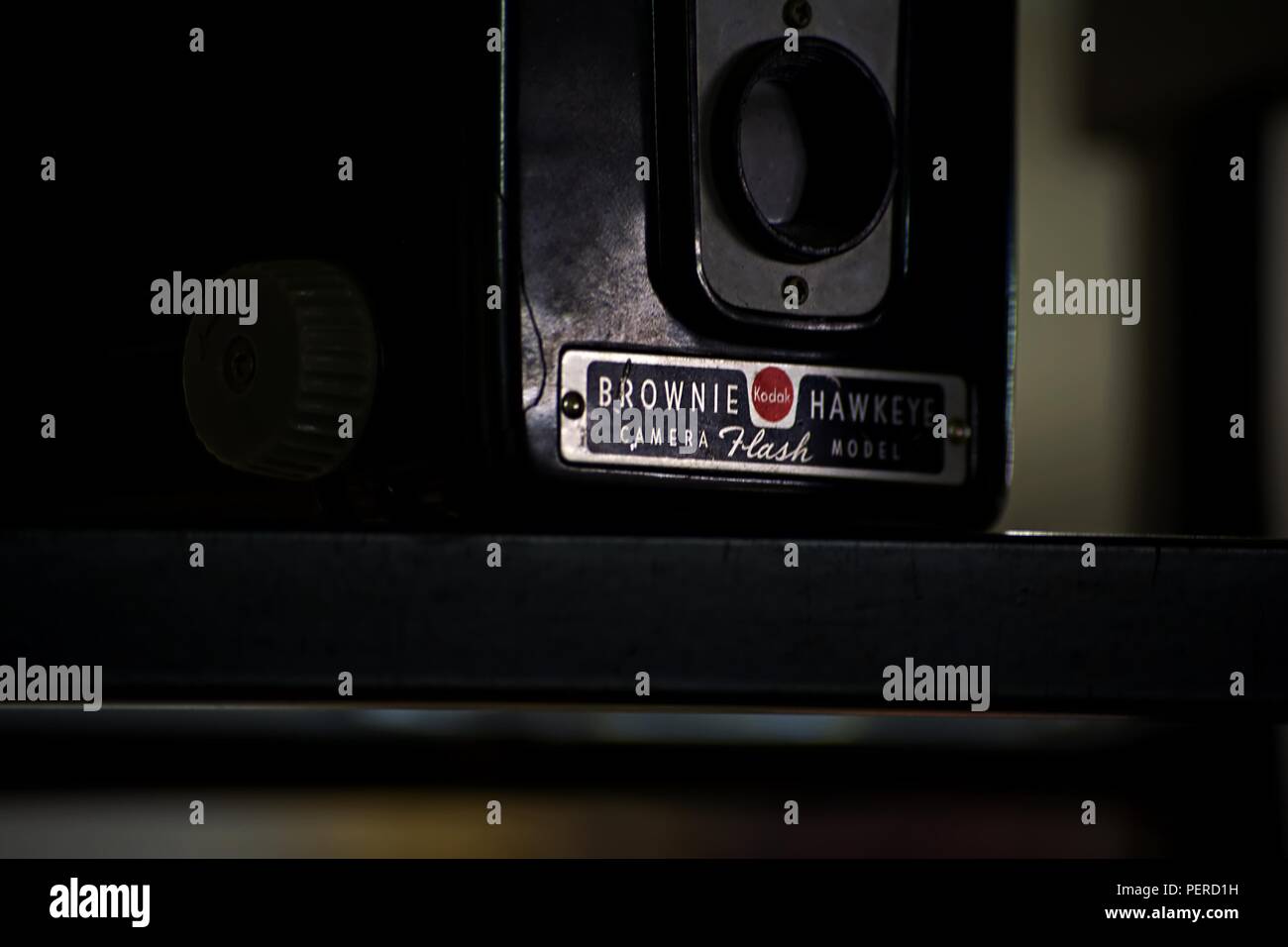 Vintage Camera on a Shelf Stock Photo