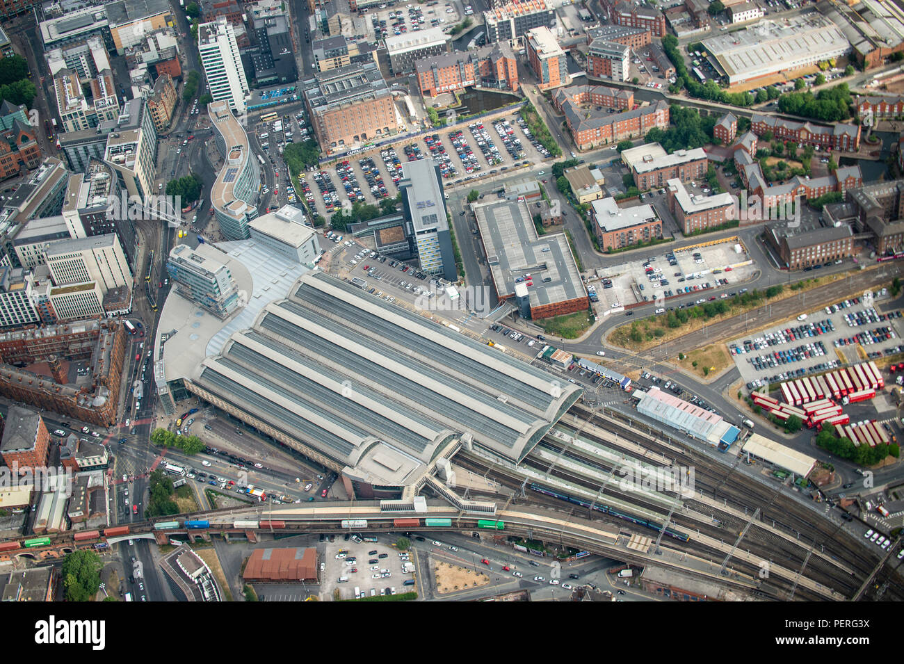 Manchester piccadilly aerial hi-res stock photography and images - Alamy