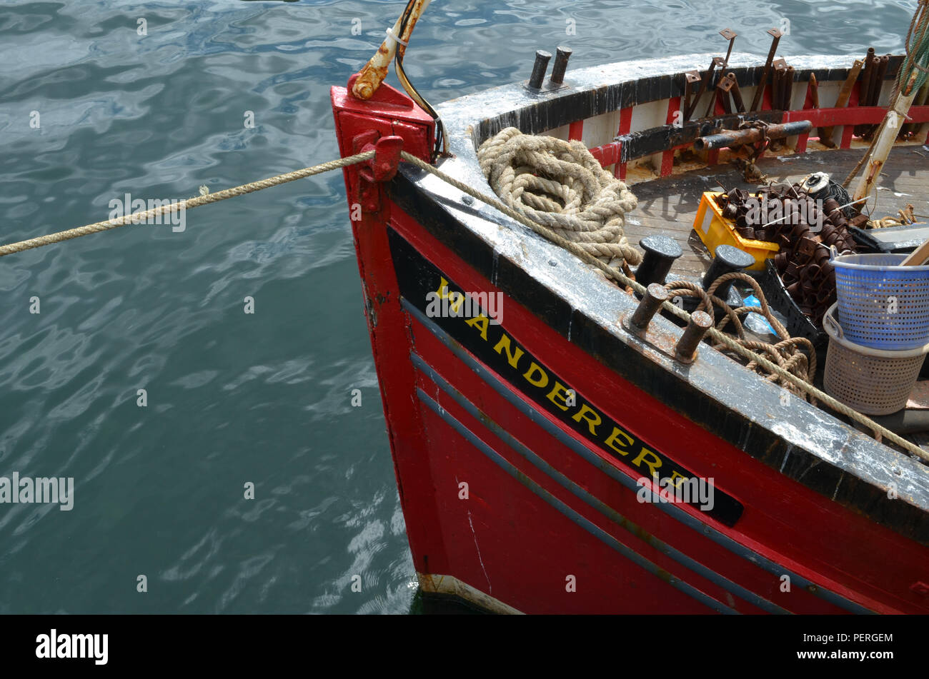 Fishing boat in Eyemouth Harbour, Scottish Borders Stock Photo Alamy