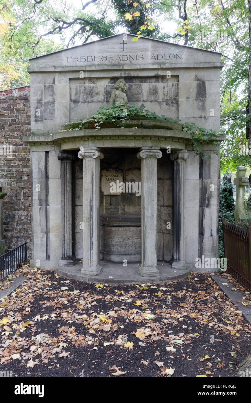 Burial funeral Adlon, old cathedral cemetery of the St. Hedwig's parish