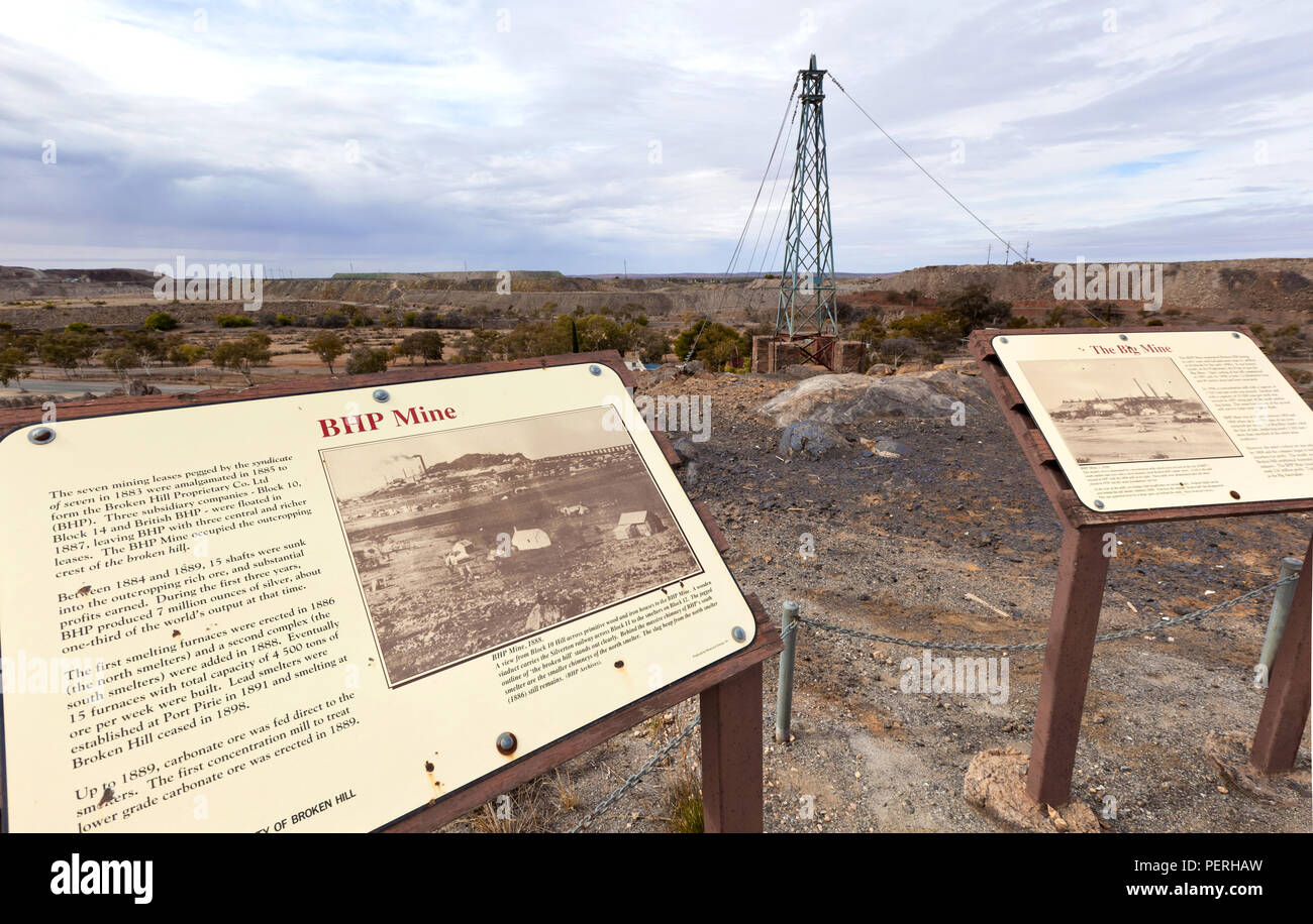 The mining town of Broken Hill in New South Wales Australia Stock Photo
