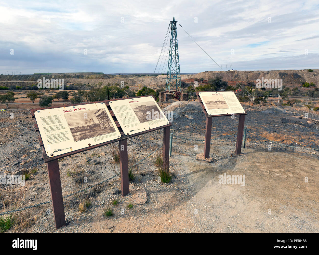 The mining town of Broken Hill in New South Wales Australia Stock Photo