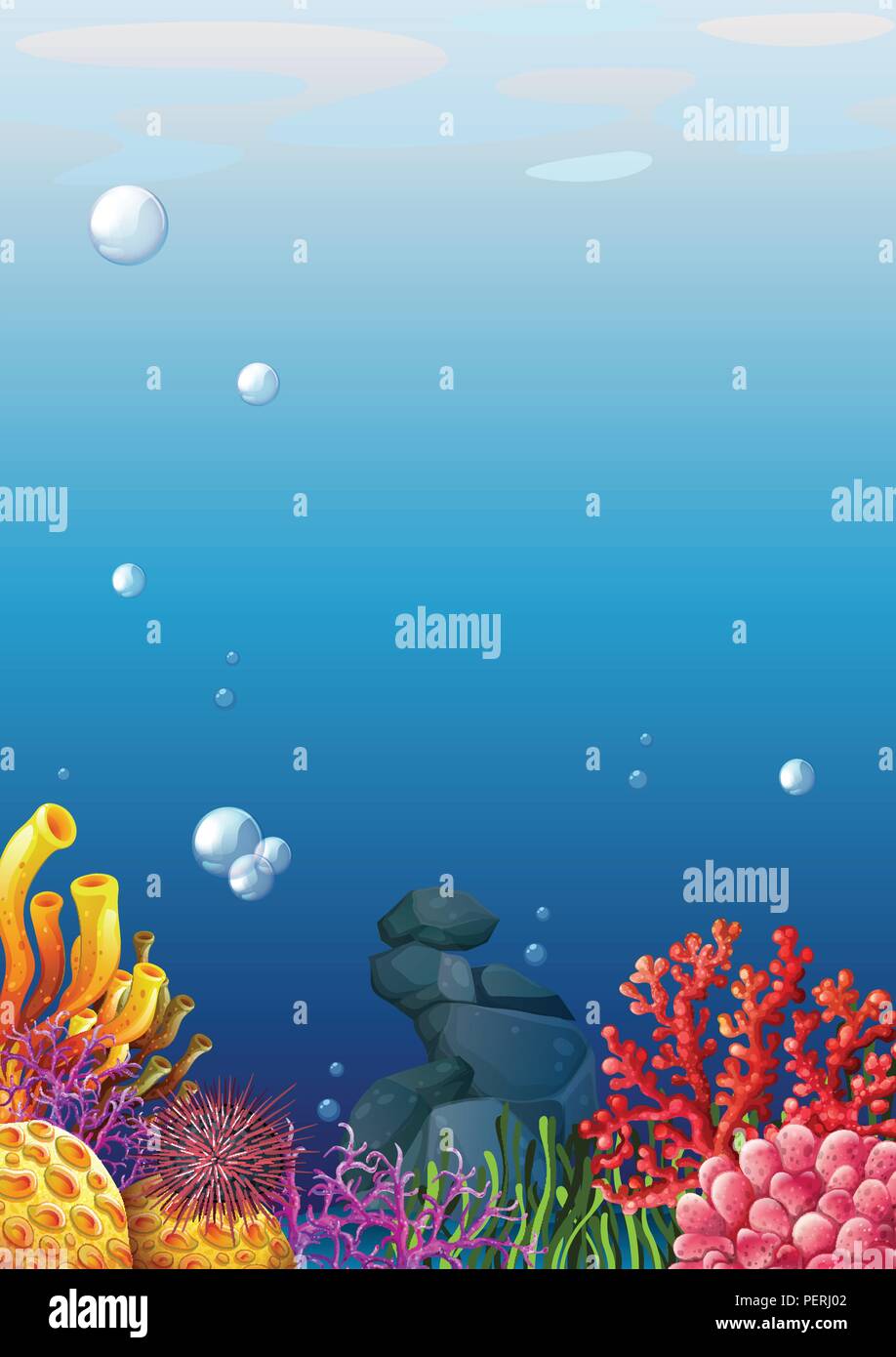 A beautiful underwater view illustration Stock Vector Image & Art - Alamy