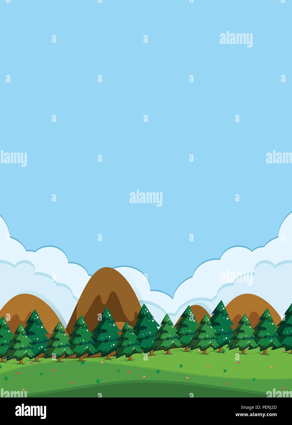 A beautiful nature landscape illustration Stock Vector Image & Art - Alamy