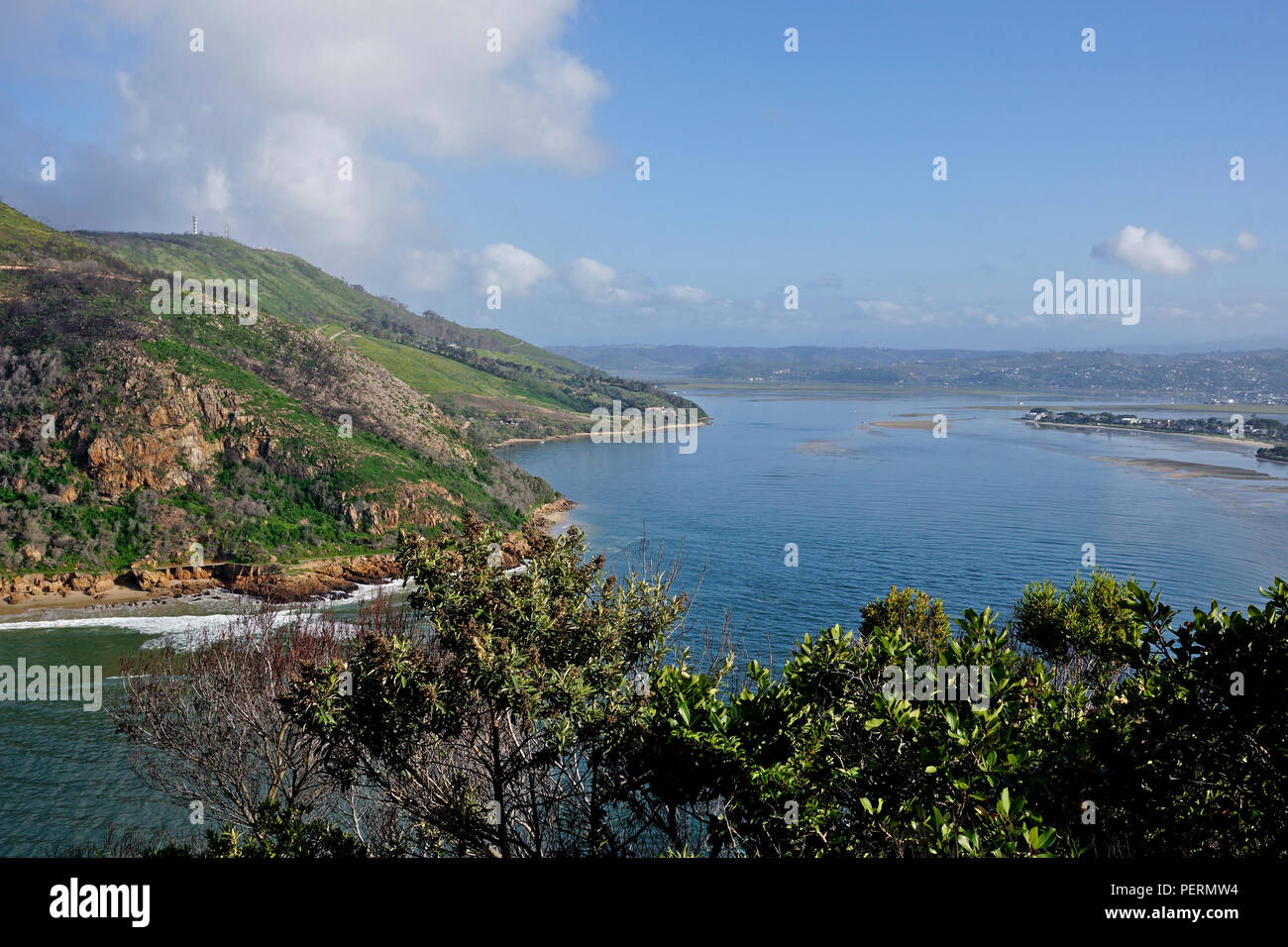 The view from Knysna Heads along the scenic Garden Route of South