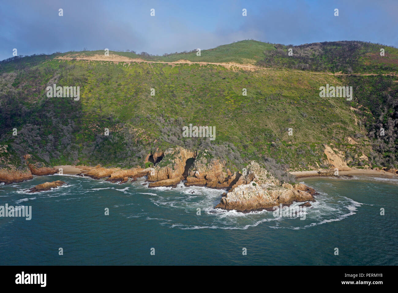The view from Knysna Heads along the scenic Garden Route of South