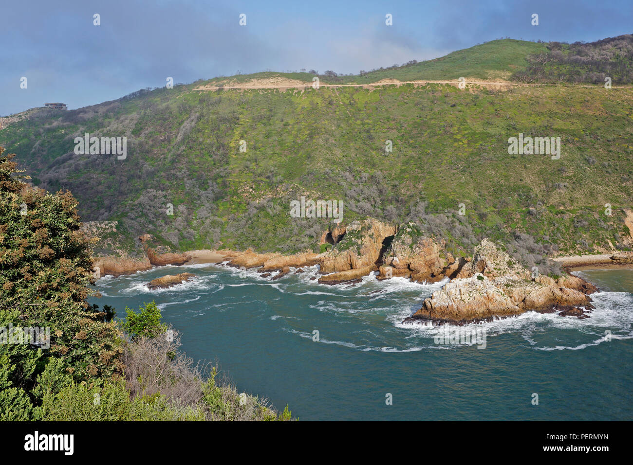 The view from Knysna Heads along the scenic Garden Route of South
