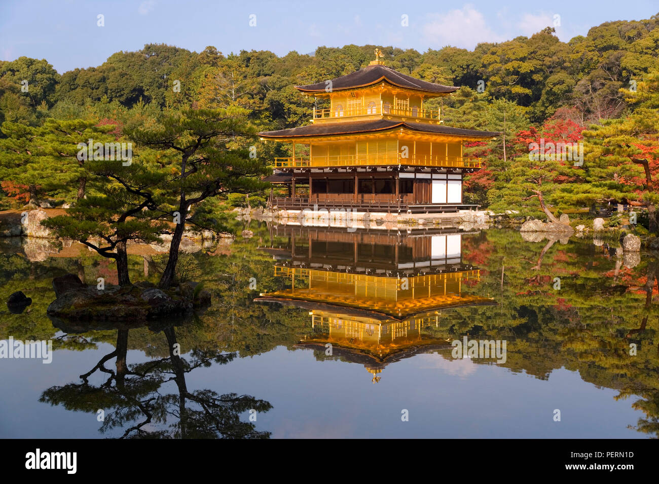 Asia, Japan, Honshu, Kansai Region, Kyoto, Kinkaku-ji or The Golden Pavilion,  one of Japan's best known sites the original building was constructed in  Stock Photo - Alamy