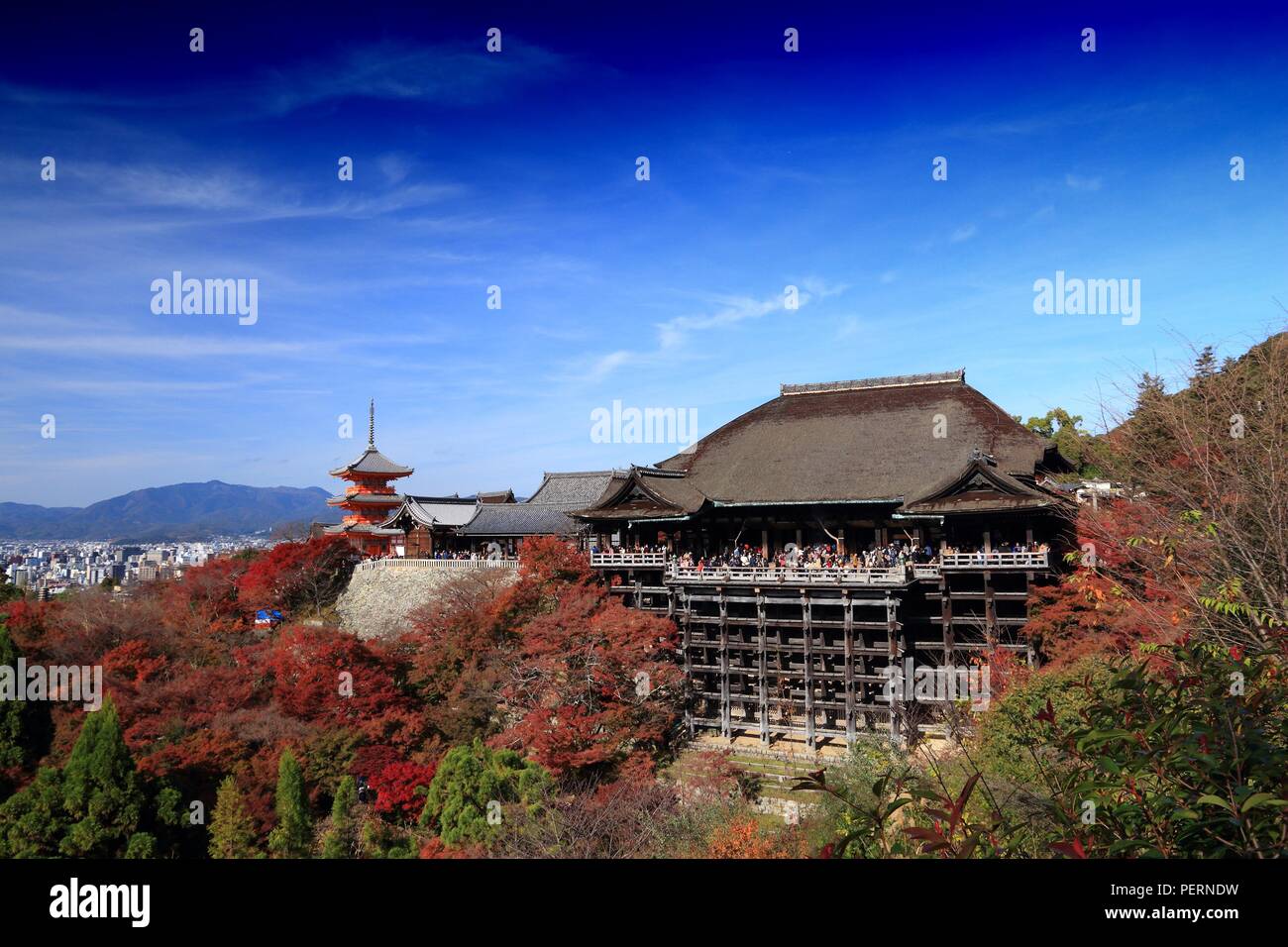 Kyoto, Japan - Kiyomizu-dera Temple in autumn. Stock Photo
