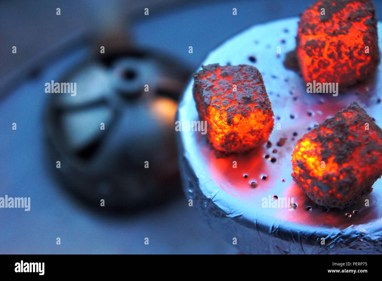 Lit coals for hookah, hookah tile, heat, fire, hot coals, hot hookah