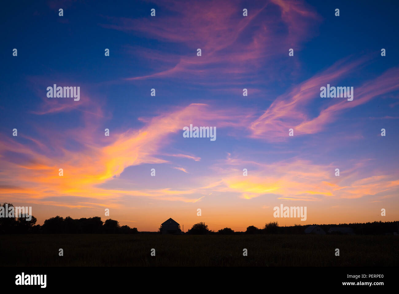 Village silhouette hires stock photography and images Alamy