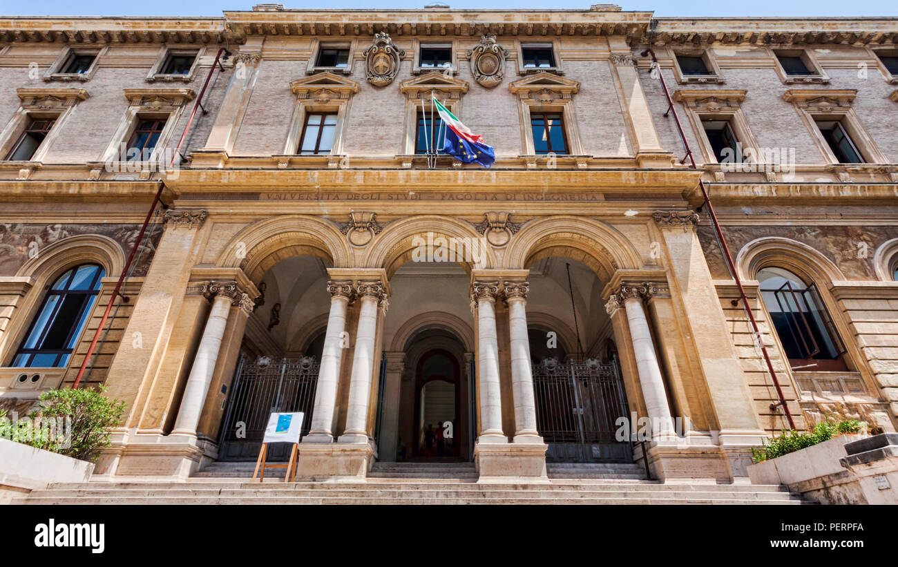 Rome,Italy - July 19, 2018: The Faculty of Civil and Industrial Engineering of Saint Peter in Vincoli, is located in the Monti district. It was built  Stock Photo