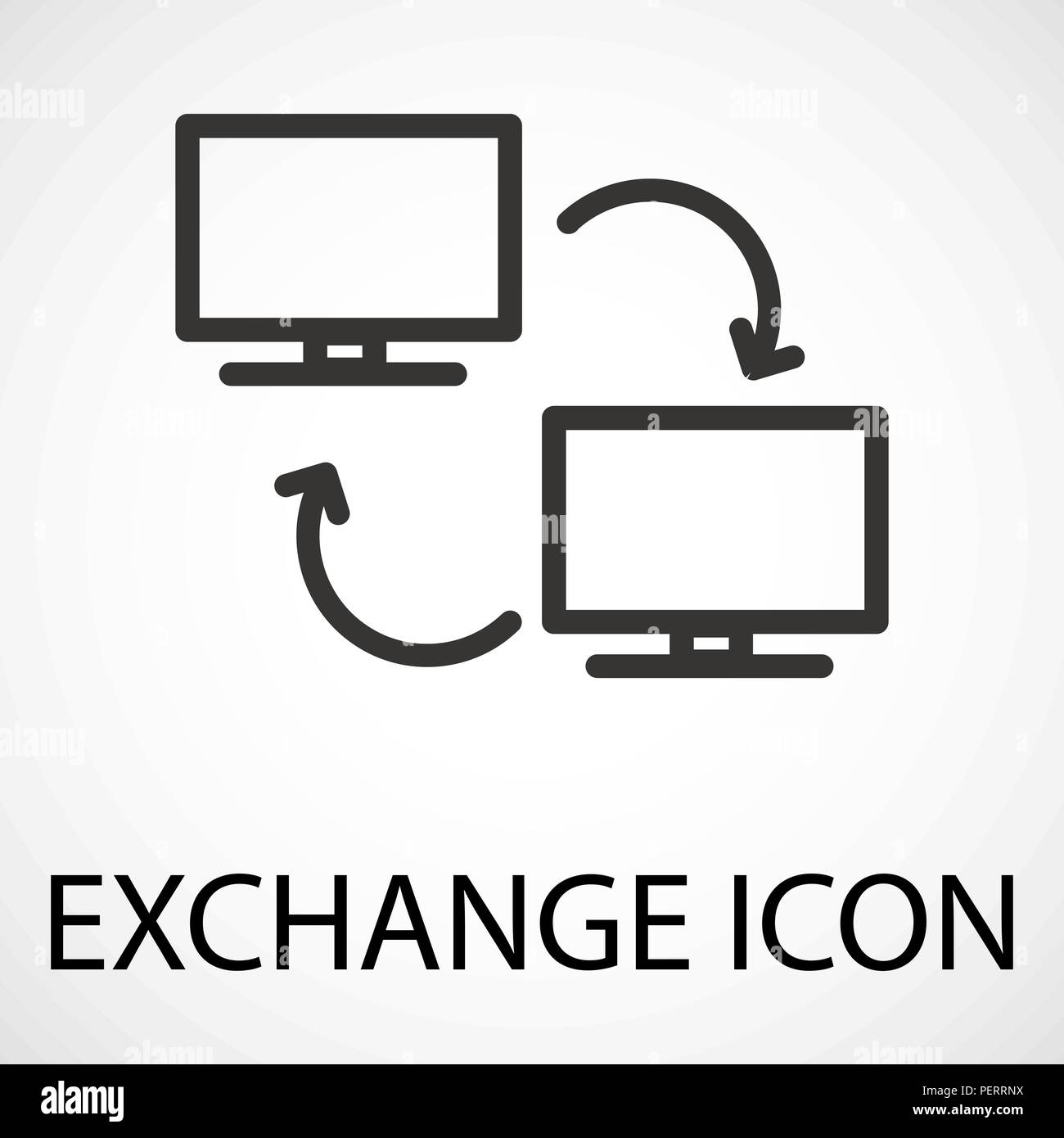 Simple exchange line art icon vector stock vector image art alamy