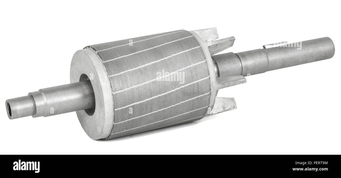 Rotor of electric motor, isolated on white background Stock Photo Alamy