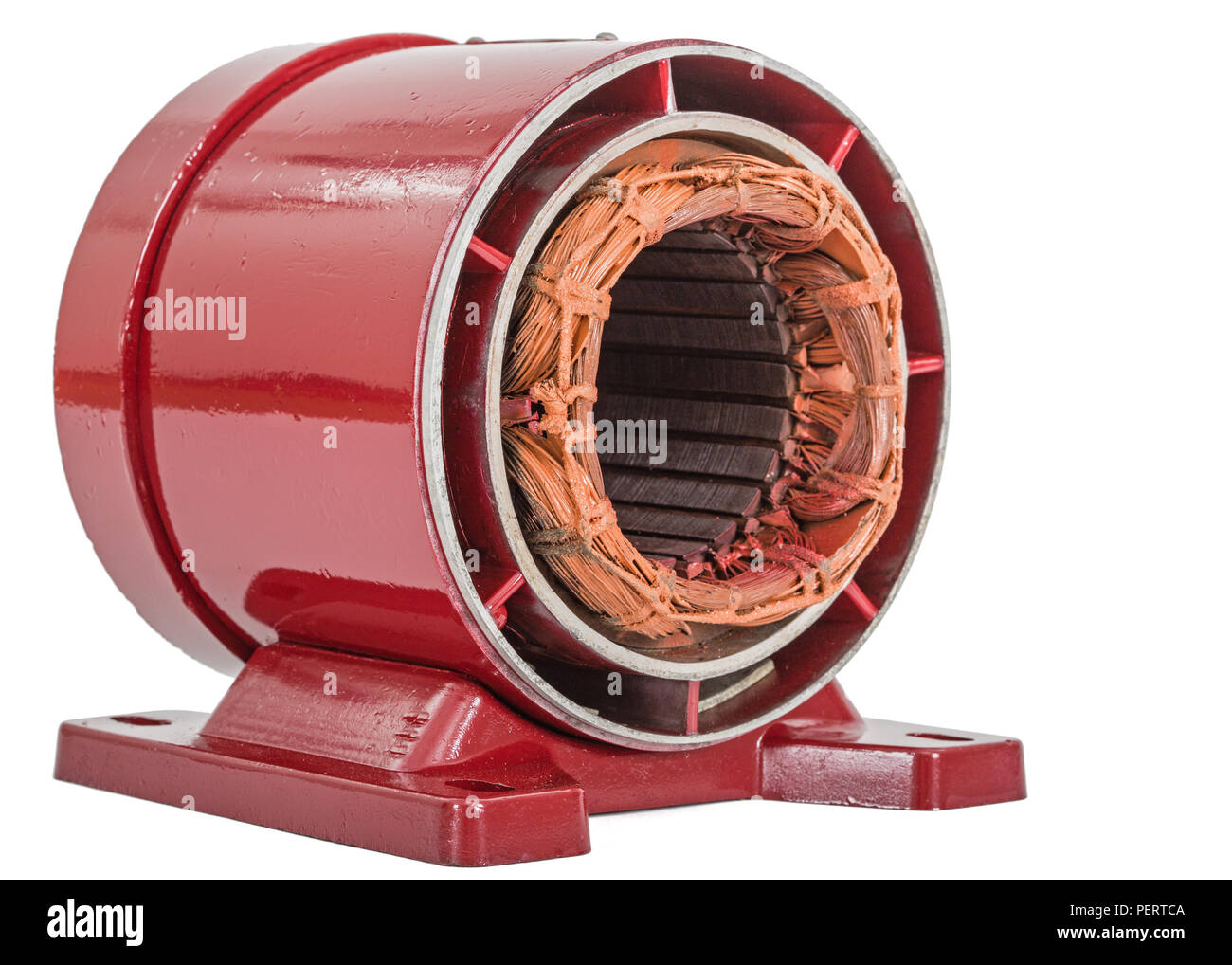 Stator of electric motor, isolated on white background Stock Photo Alamy