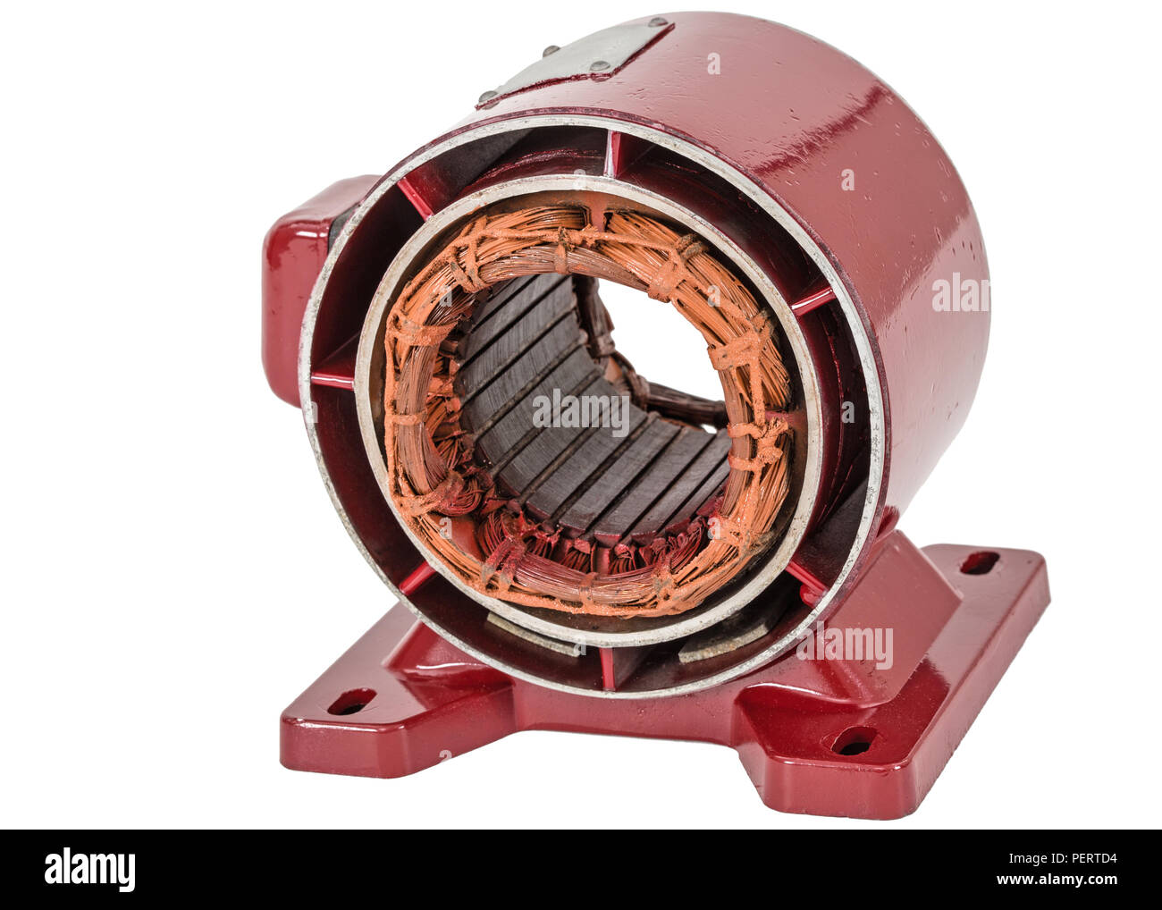 Stator of electric motor, isolated on white background Stock Photo Alamy