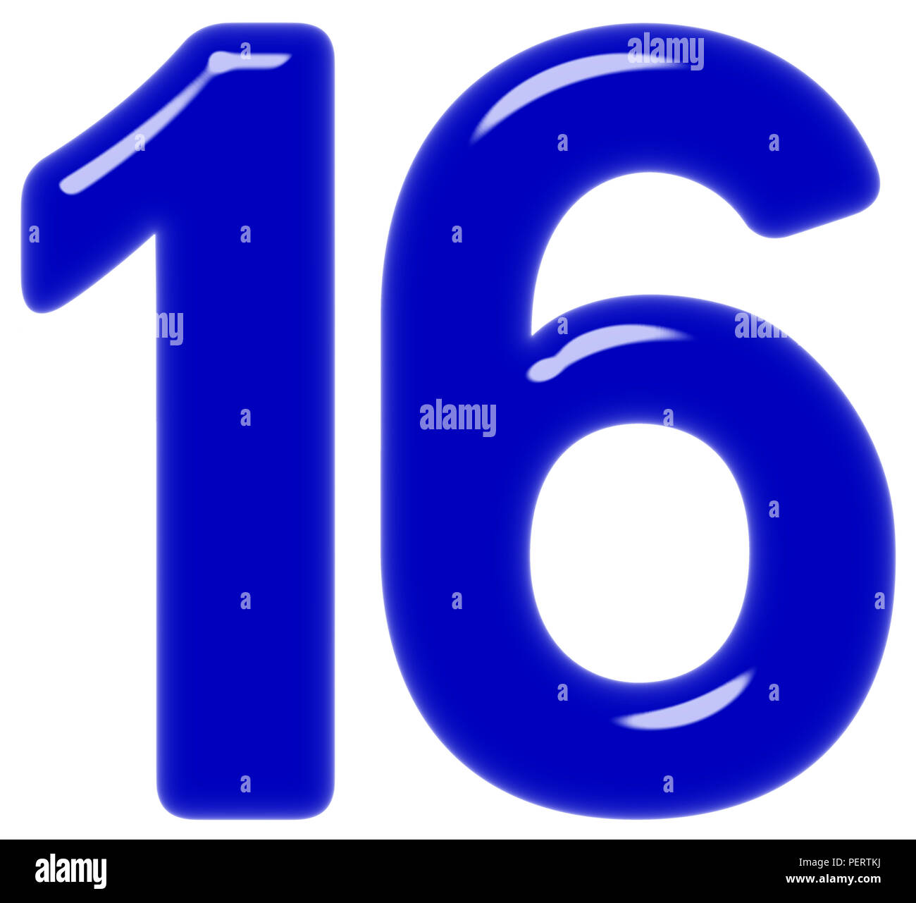 Number 16 Blue