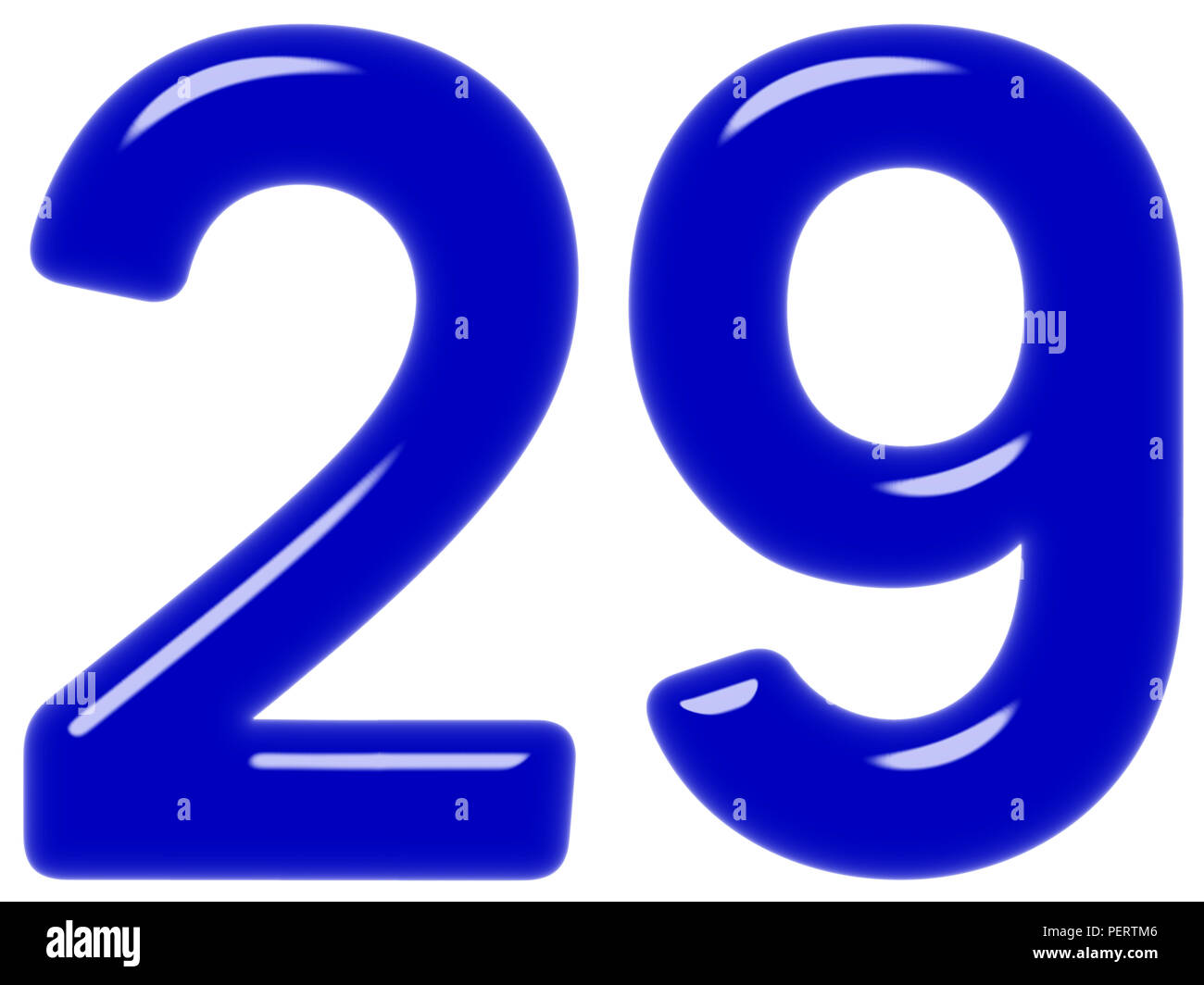 29 Number Rainbow Style Numeral Digit. Colorful Twenty Nine