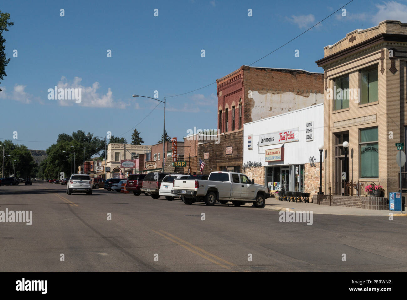 Front Street in Historic Fort Benton, Montana, UA Stock Photo - Alamy