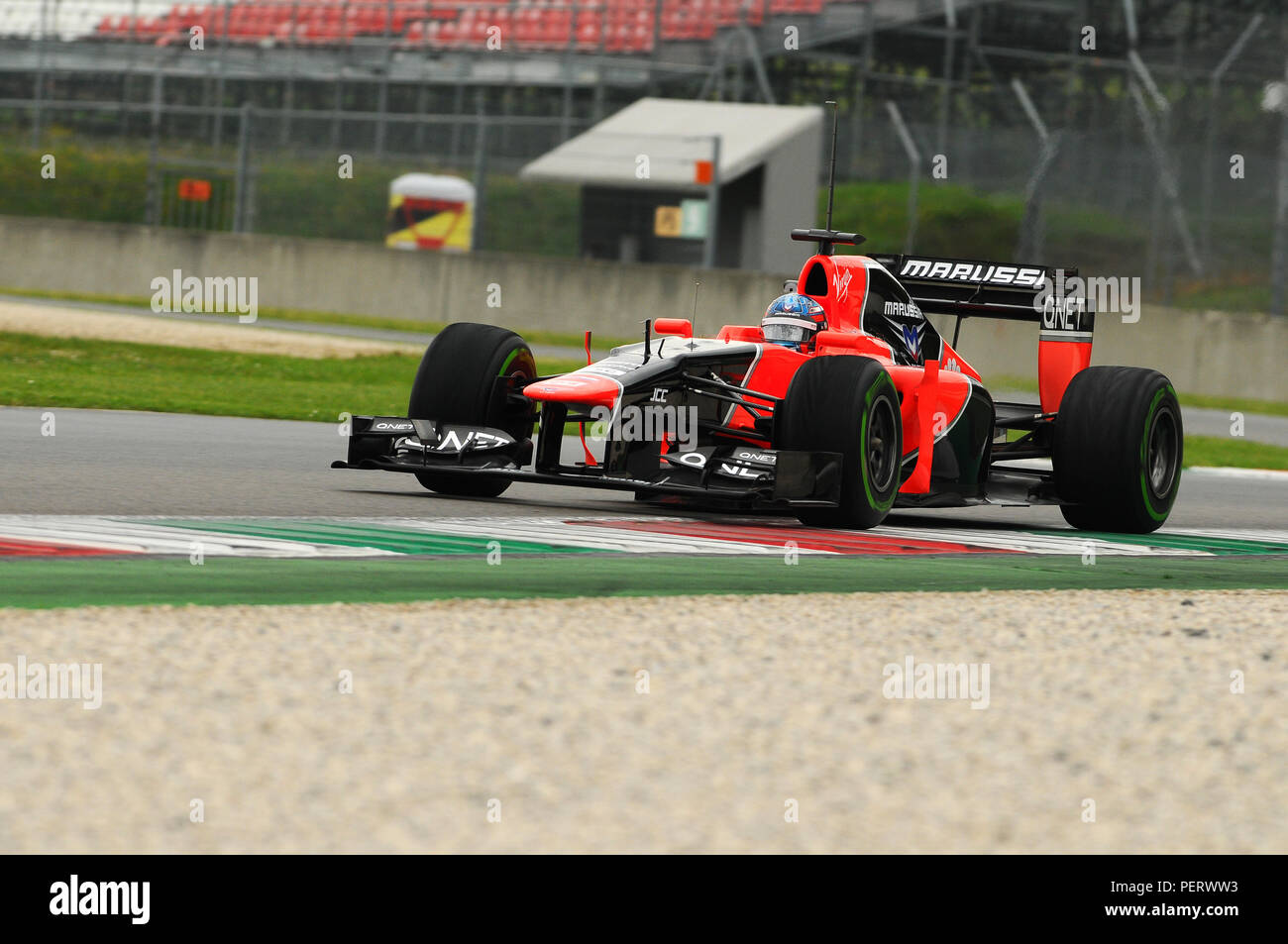 MUGELLO, ITALY May, 2012: Charles Pic of Marussia F1 team racing at ...