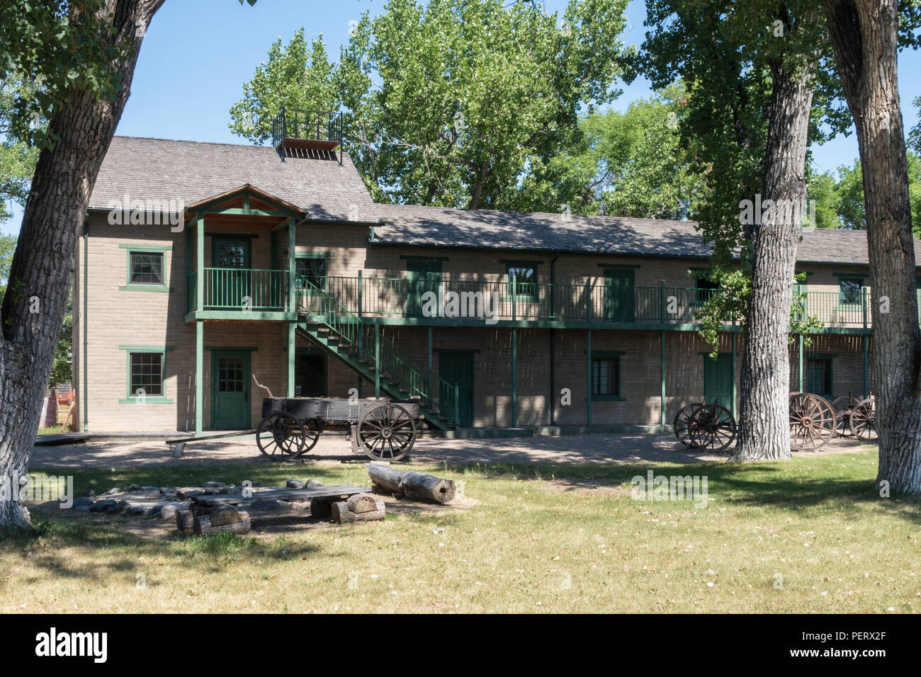 Old Fort Benton is a Museum in Fort Benton, Montana, USA Stock Photo