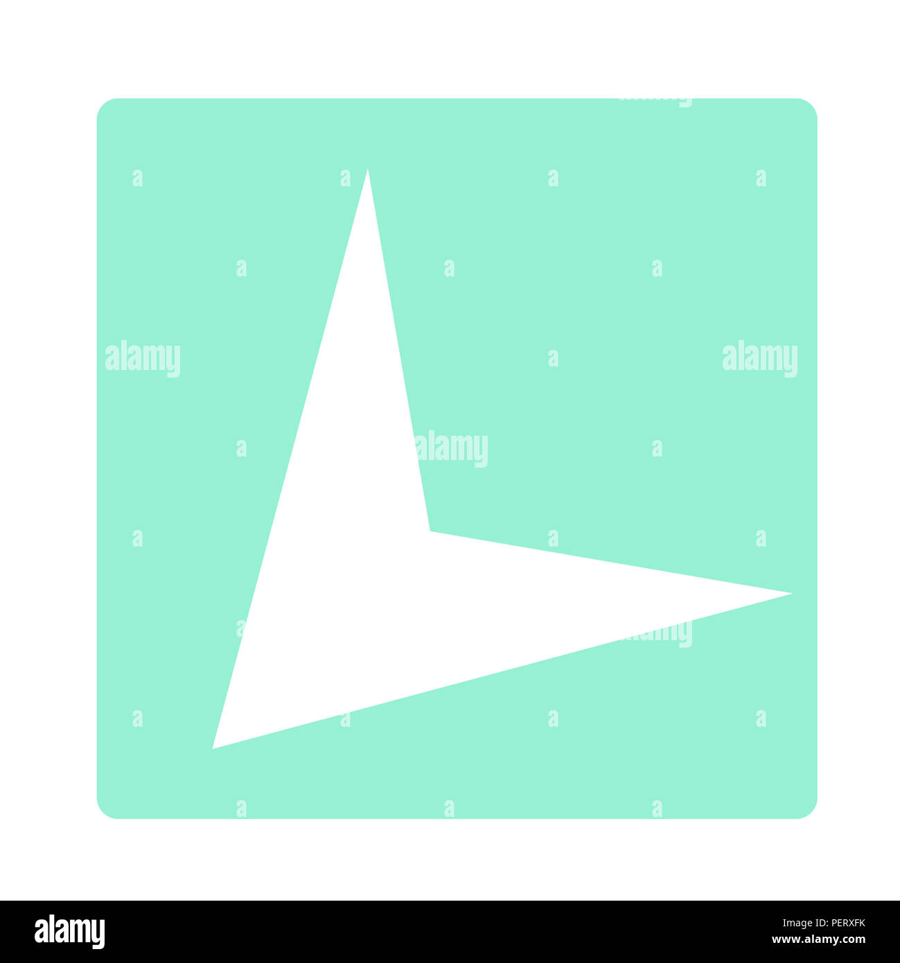 Pointer, arrow in modern flat style. Arrow button isolated on white ...