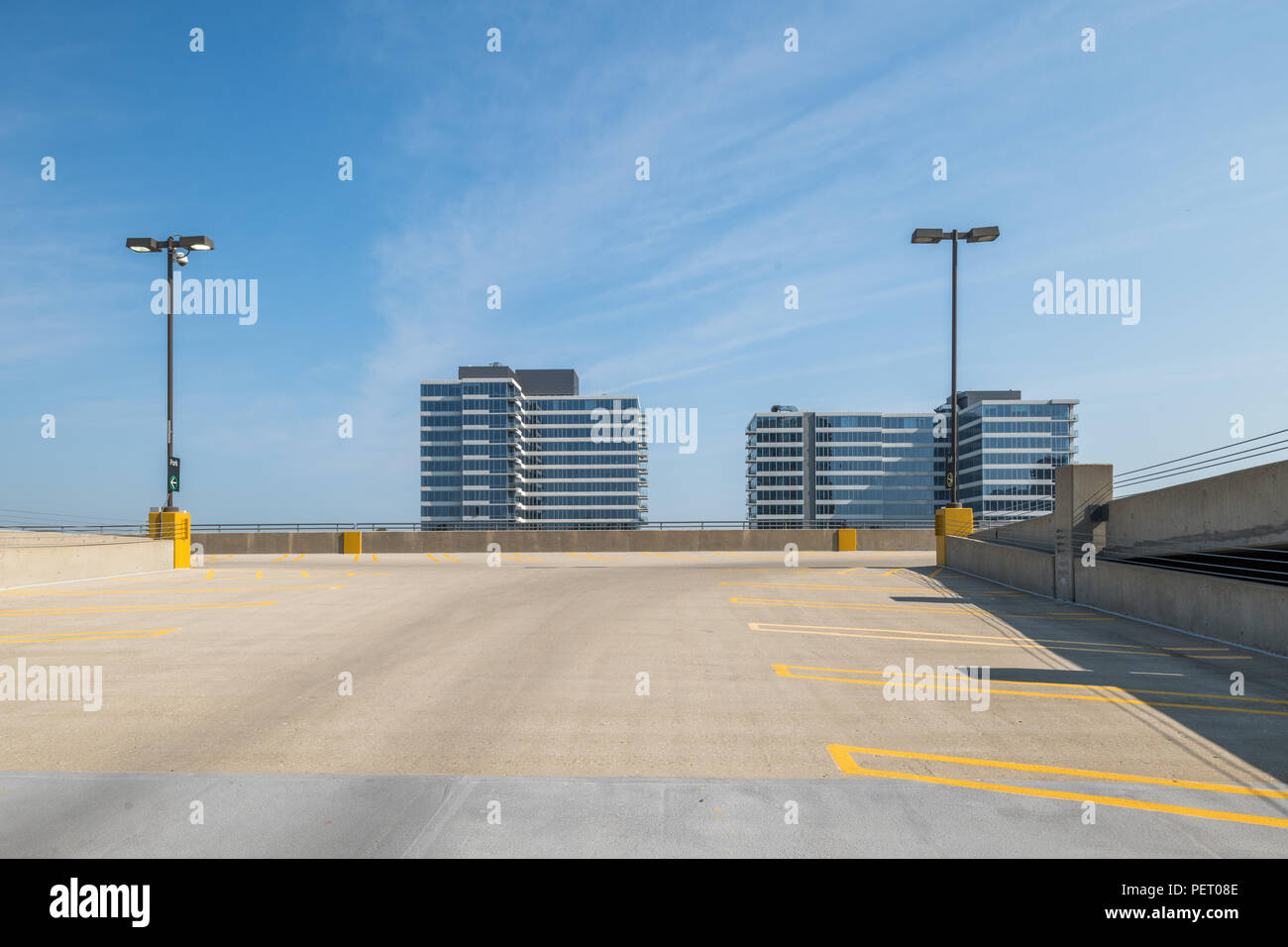 Parking Garage In Downtown Evanston Stock Photo 215656686 Alamy