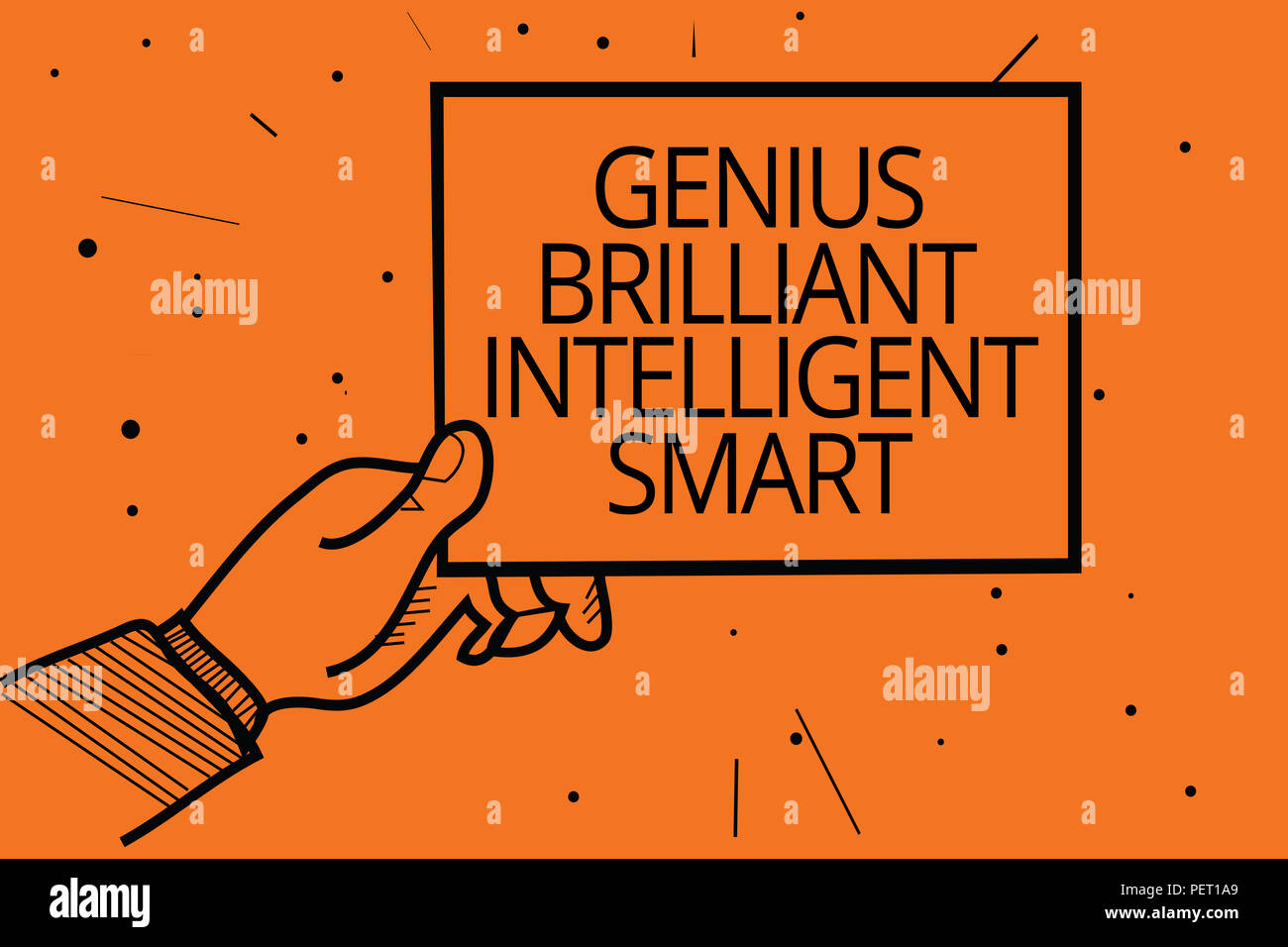 Writing note showing Genius Brilliant Intelligent Smart. Business photo